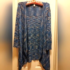 Dress Barn extra large blue multi-cardigan open front